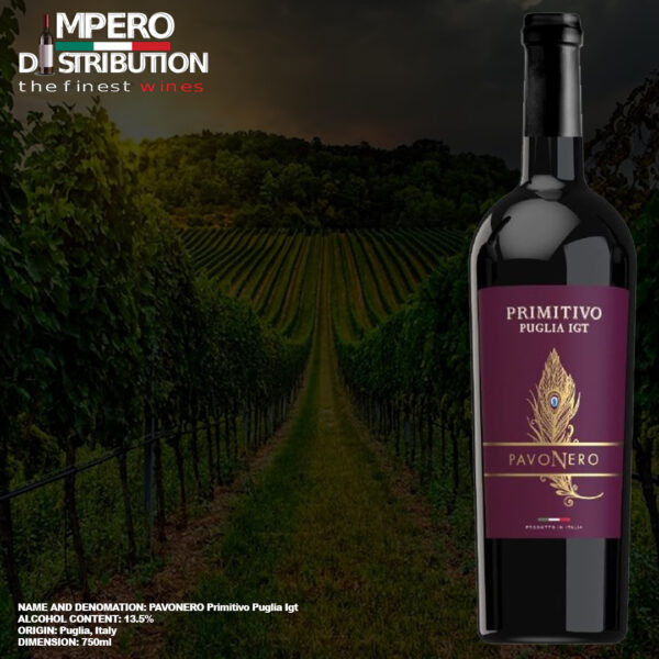 PAVONERO Primitivo Puglia Igt impero distribution