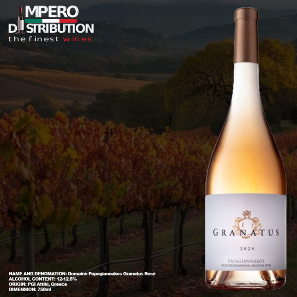 Domaine Papagiannakos Granatus Rosé wine bottle PGI Attiki Greece