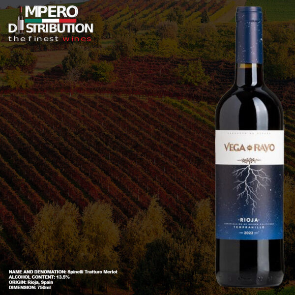 Vega del Rayo Rioja Tempranillo red wine DOCa Rioja imported by Imperio Distribution UK